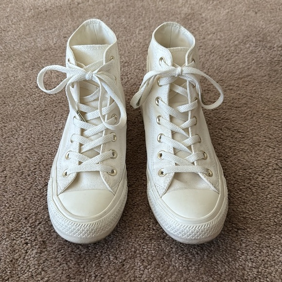 Converse Shoes - Converse Chuck Taylor All Star Off-White High Top Sneakers Size 7